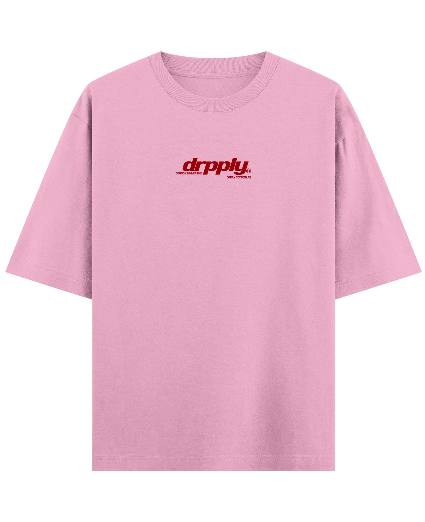 Baby Pink Oversized T-Shirt Front Design