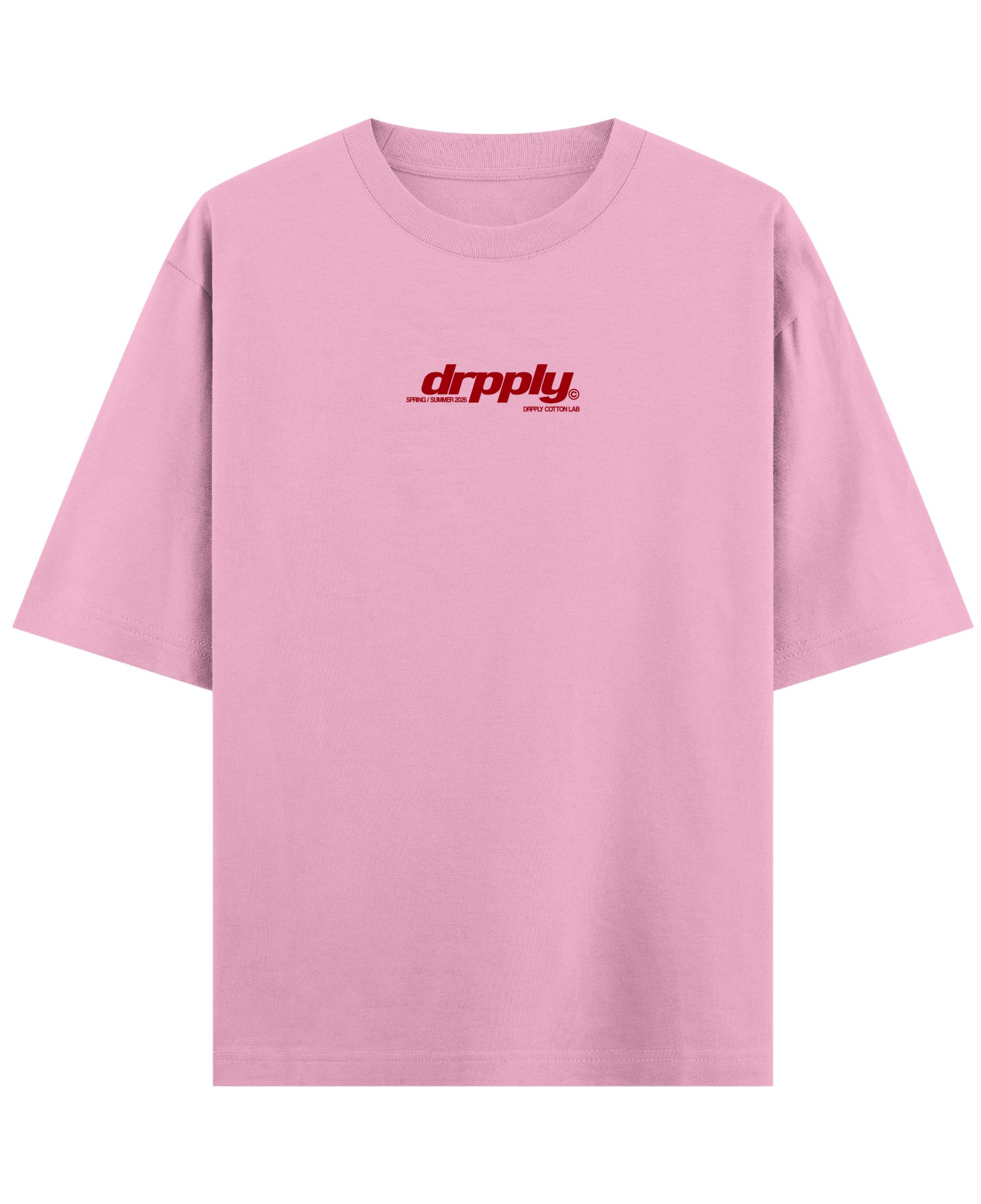 Baby Pink Oversized T-Shirt Front Design