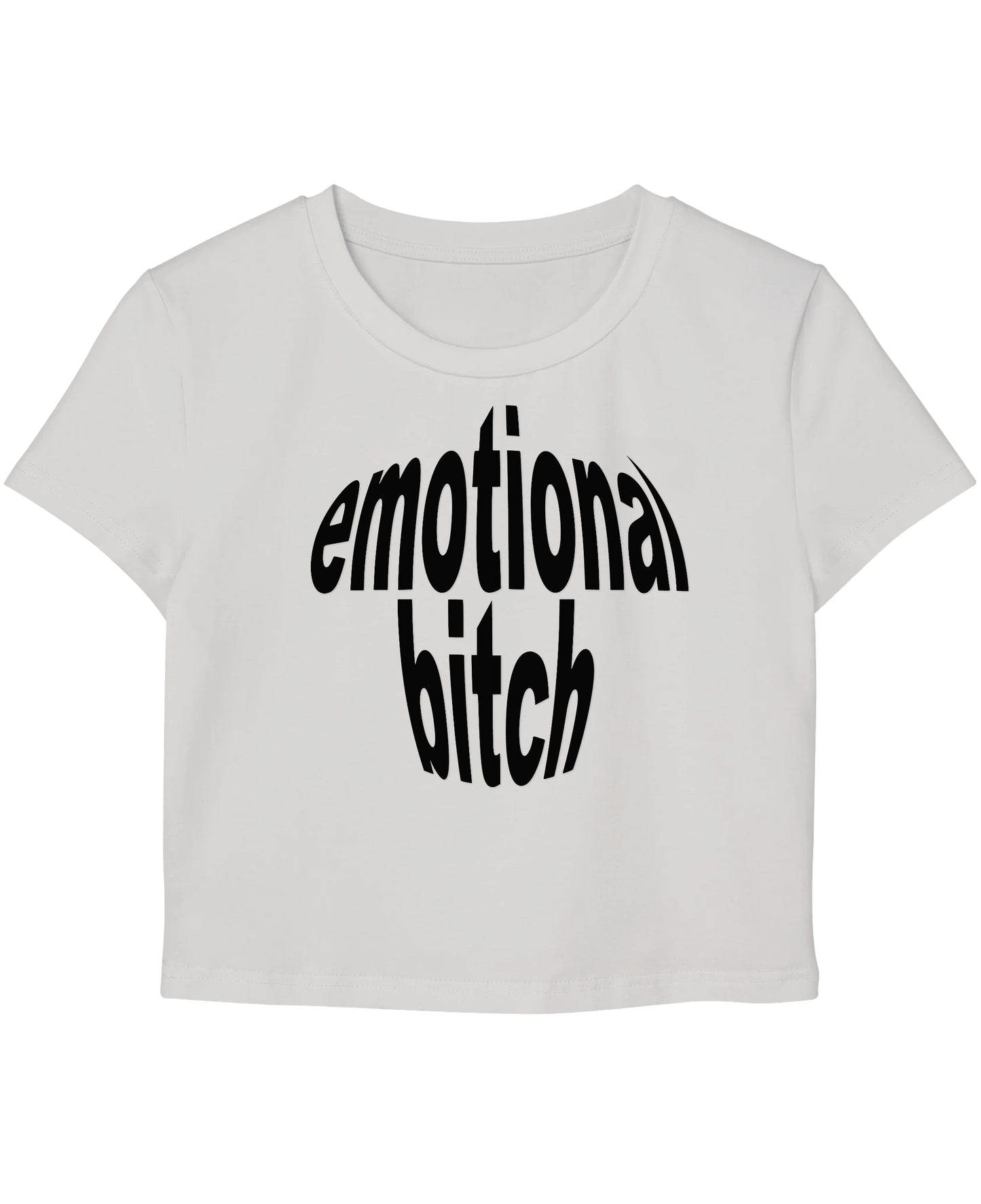 White Baby Tee Front Design