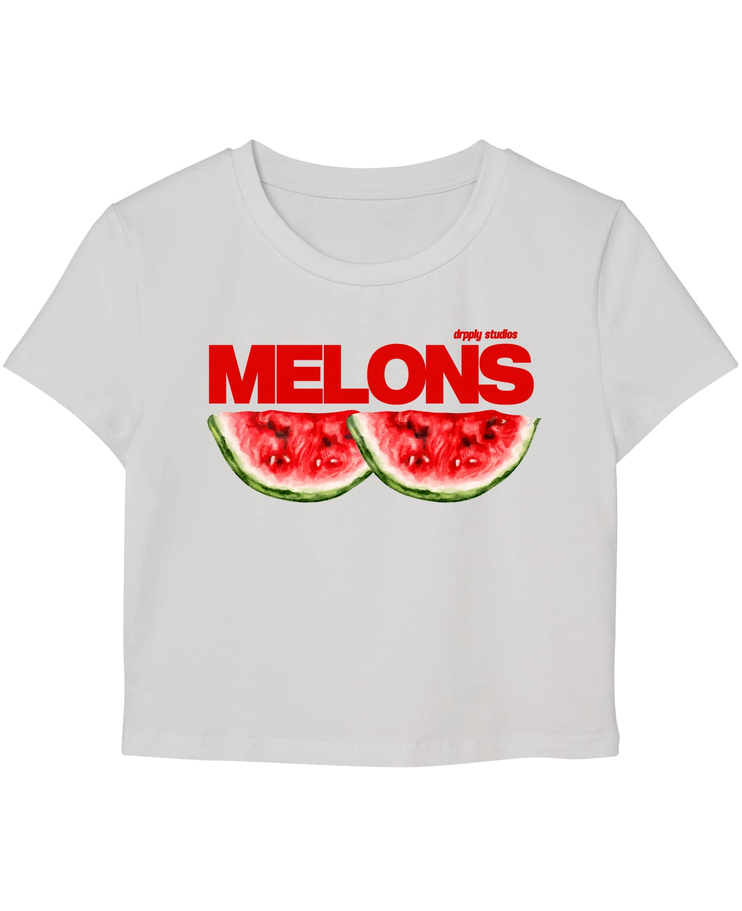 White Baby Tee Front Design