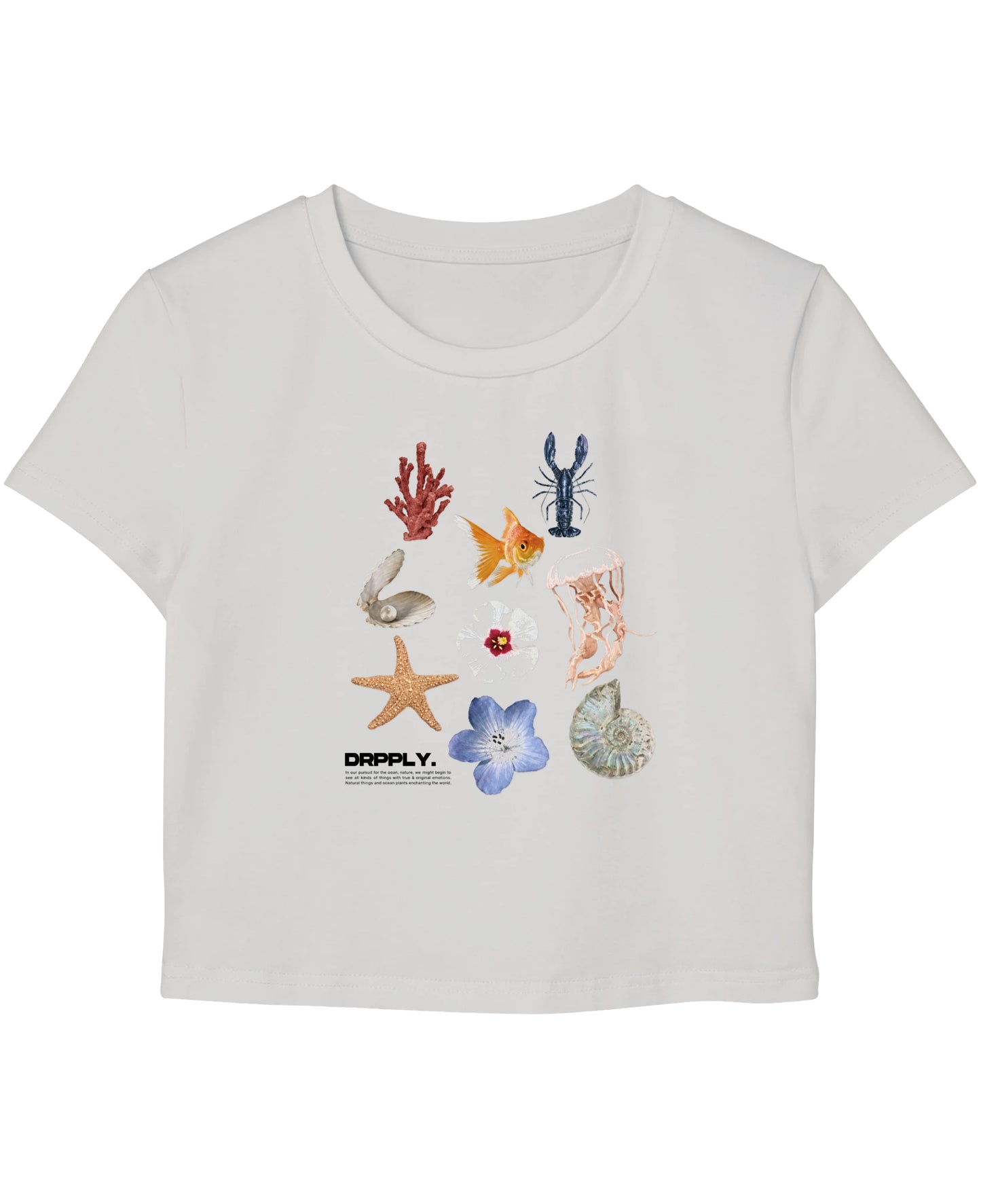 White Baby Tee Front Design