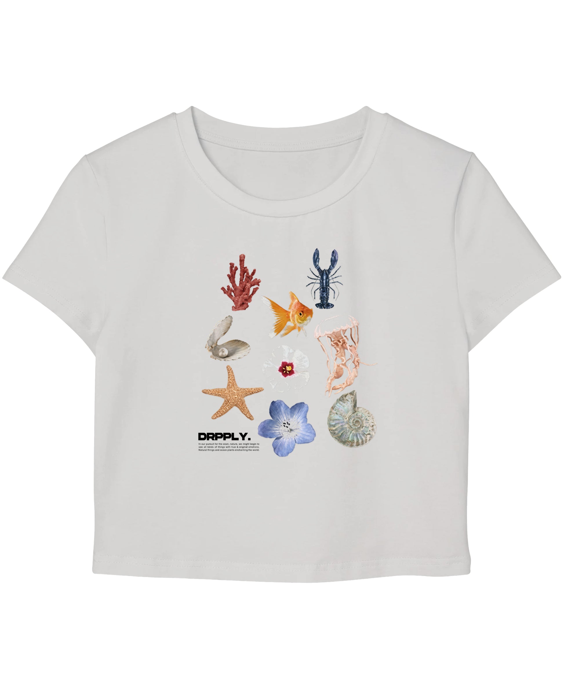 White Baby Tee Front Design