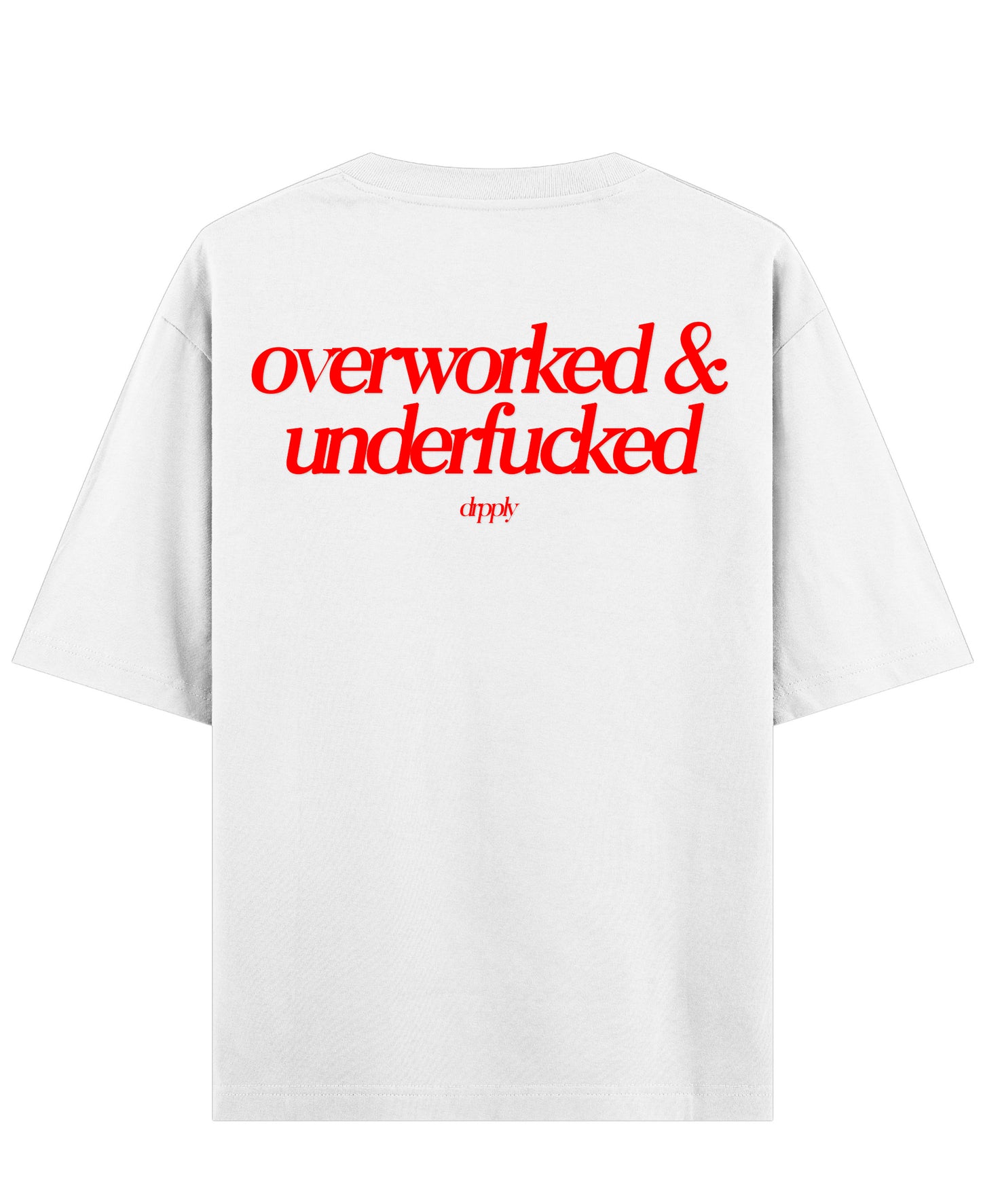 White Oversized T-shirt Back Design