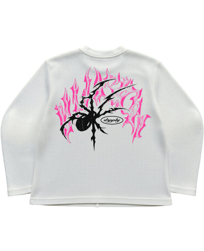 Off-white waffle knit oversized full-sleeve Back Design