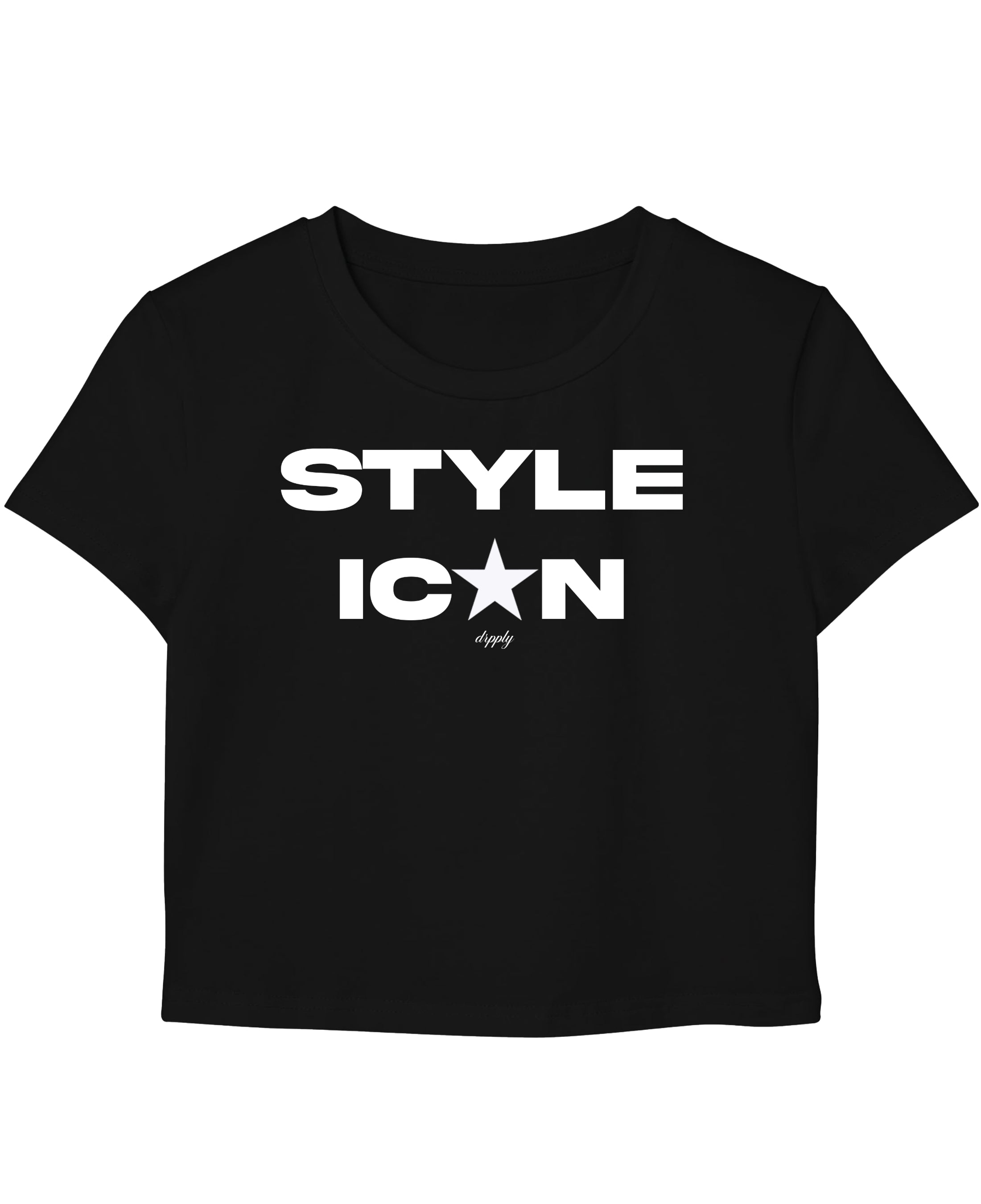 Black Style Icon Baby Tee - Classic Fit – DRPPLY