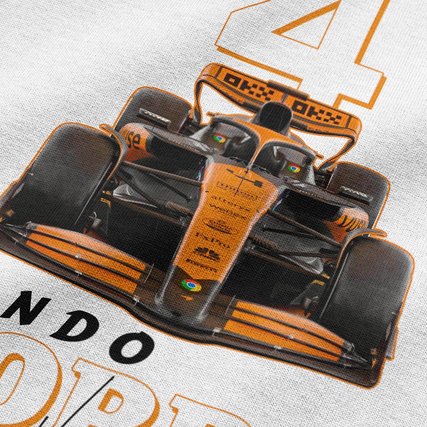 Oversized White Lando Norris #4 T-shirt