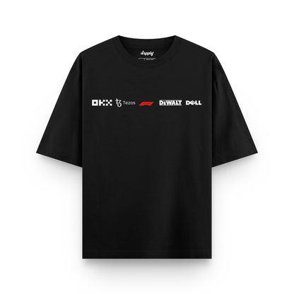 Oversized Black Norris Formula 1 T-shirt - Heavy 250 GSM Cotton