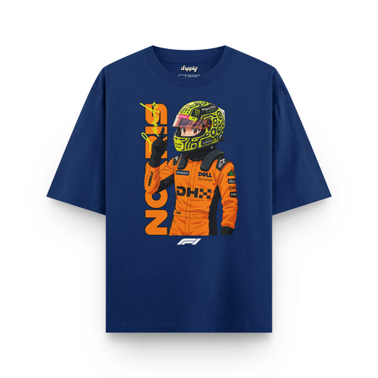 Oversized Navy Blue Lando Norris T-shirt