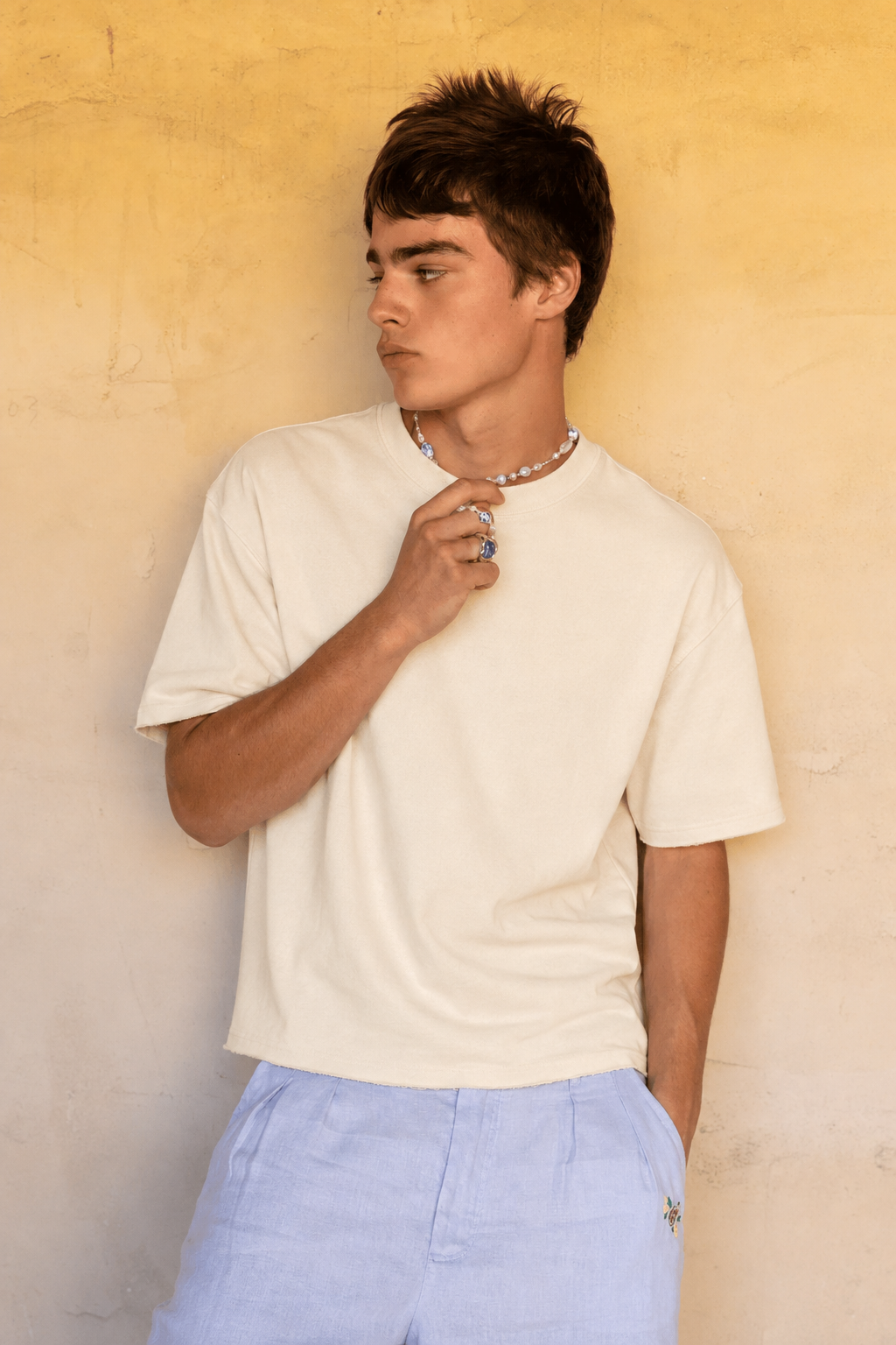 DRPPLY Off White Boxy Fit T-shirt