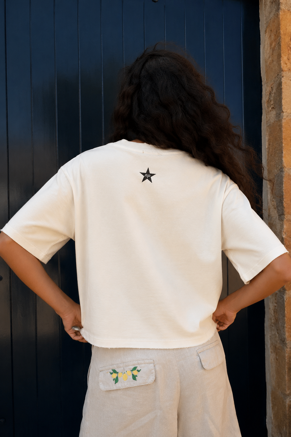 DRPPLY off-white Boxy Fit T-shirt