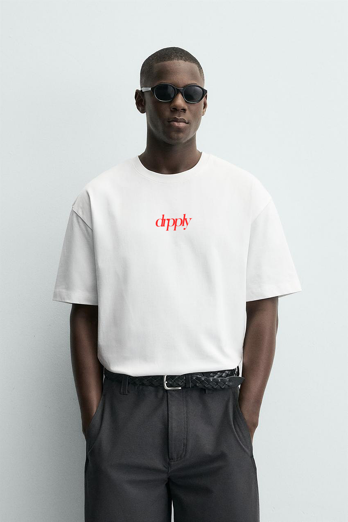 Oversized White Overworked Underloved T-shirt - Heavy 250 GSM Cotton