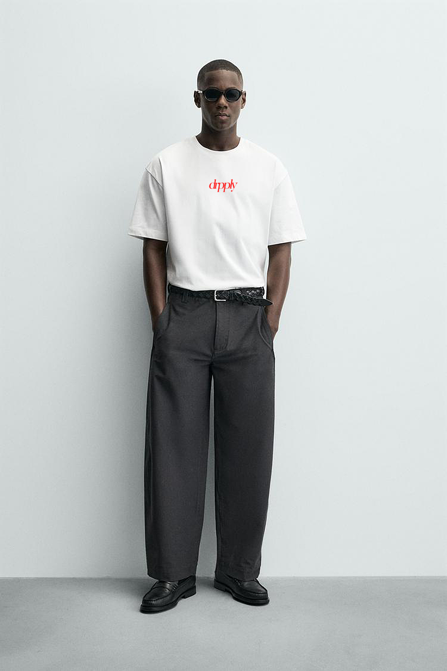 Oversized White Overworked Underloved T-shirt - Heavy 250 GSM Cotton