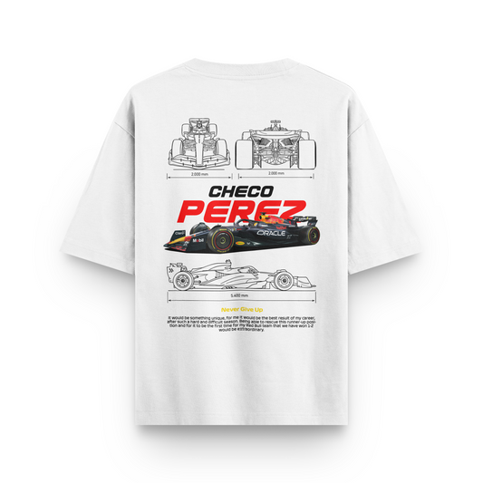 Oversized Checo Perez F1 T-shirt - Heavy 250 GSM Cotton