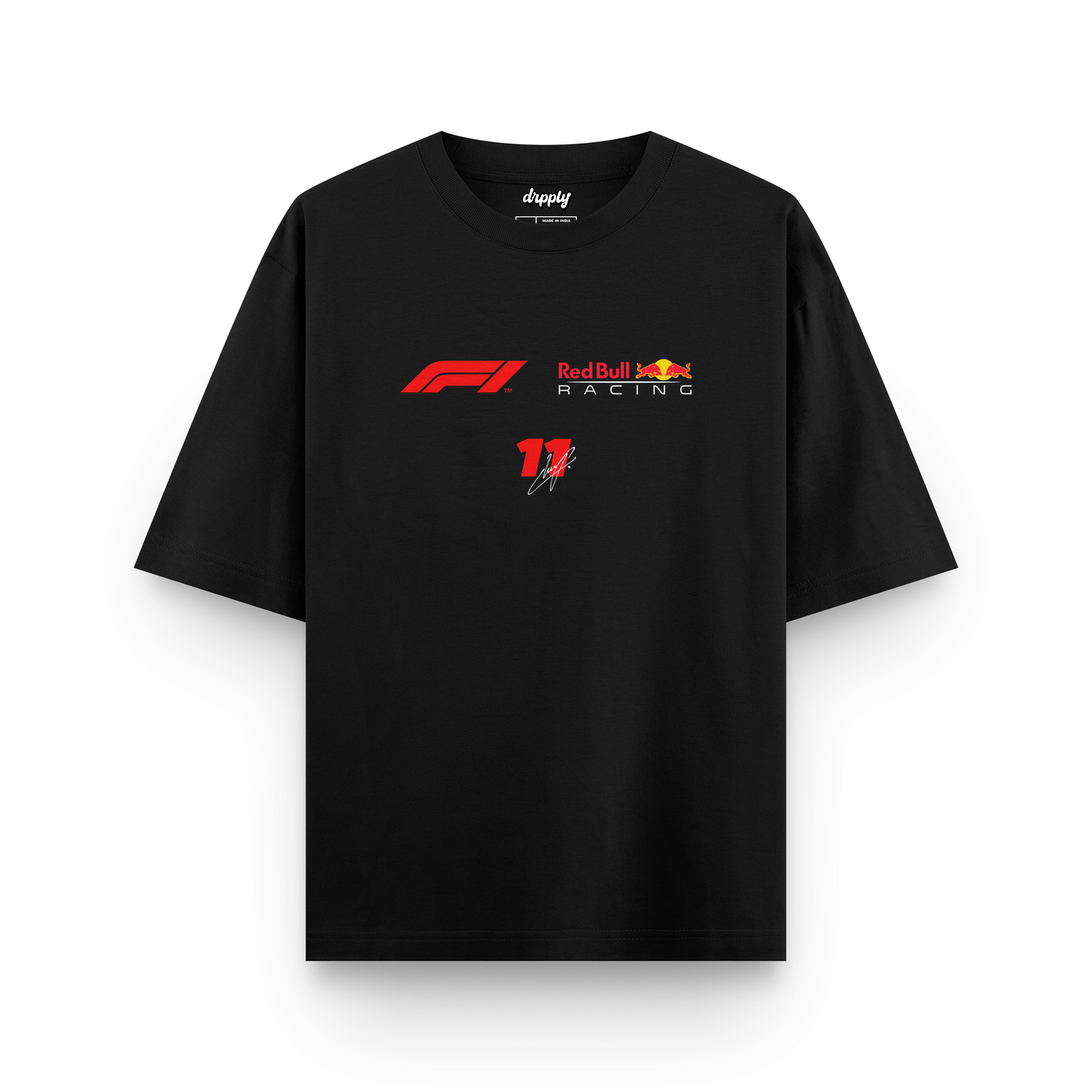 Oversized Black Checo Perez F1 T-shirt - Heavy 250 GSM Cotton