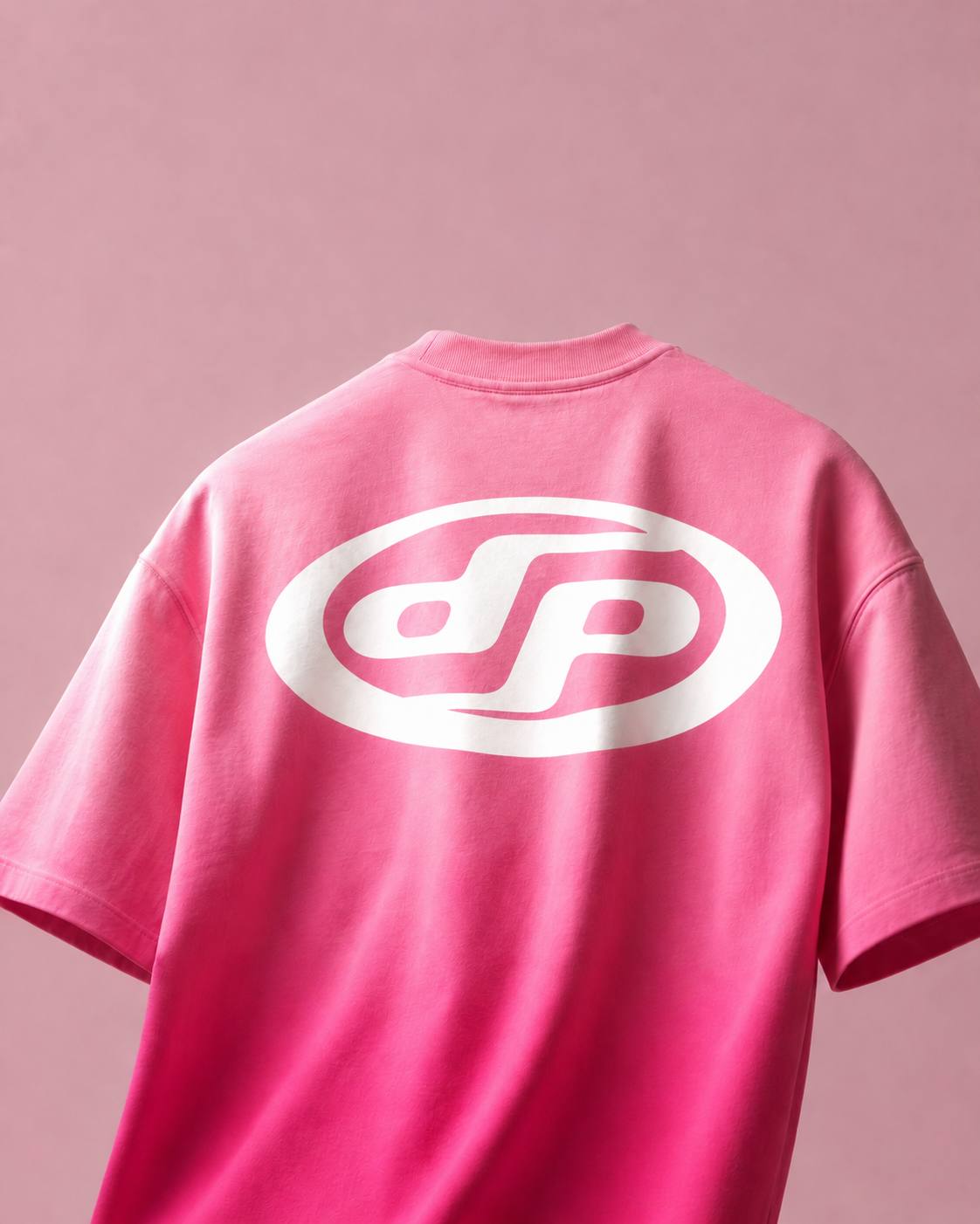 Pink Ombre Basic Cropped T-shirt