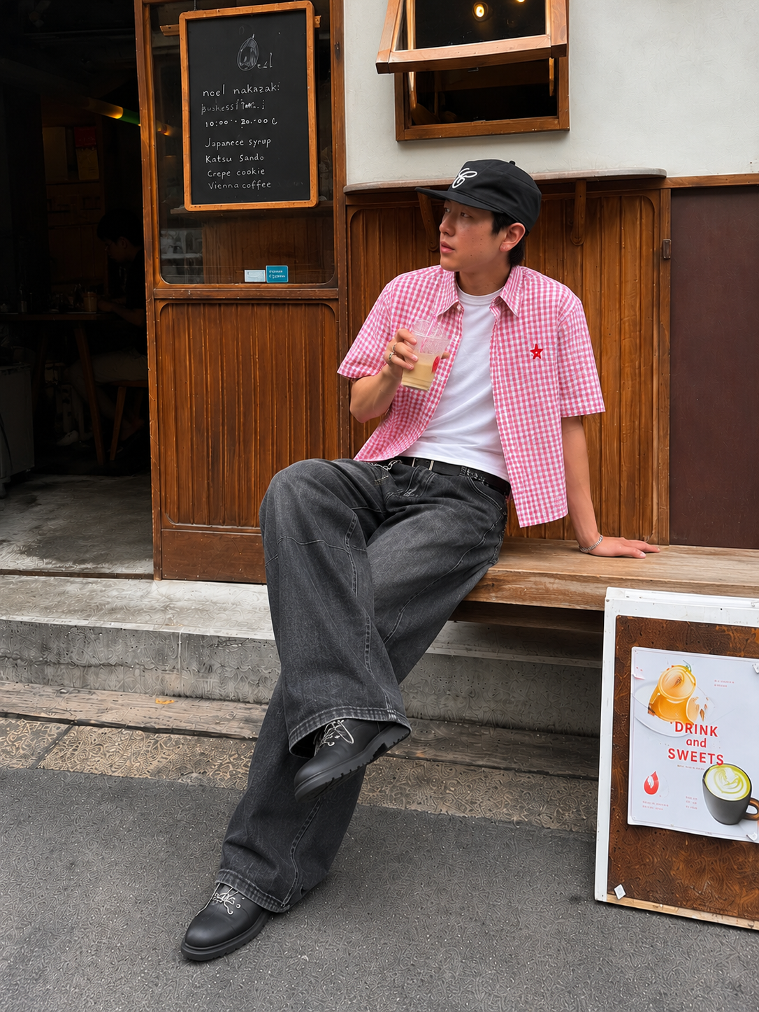 Pink Retro Picnic Boxy Shirt