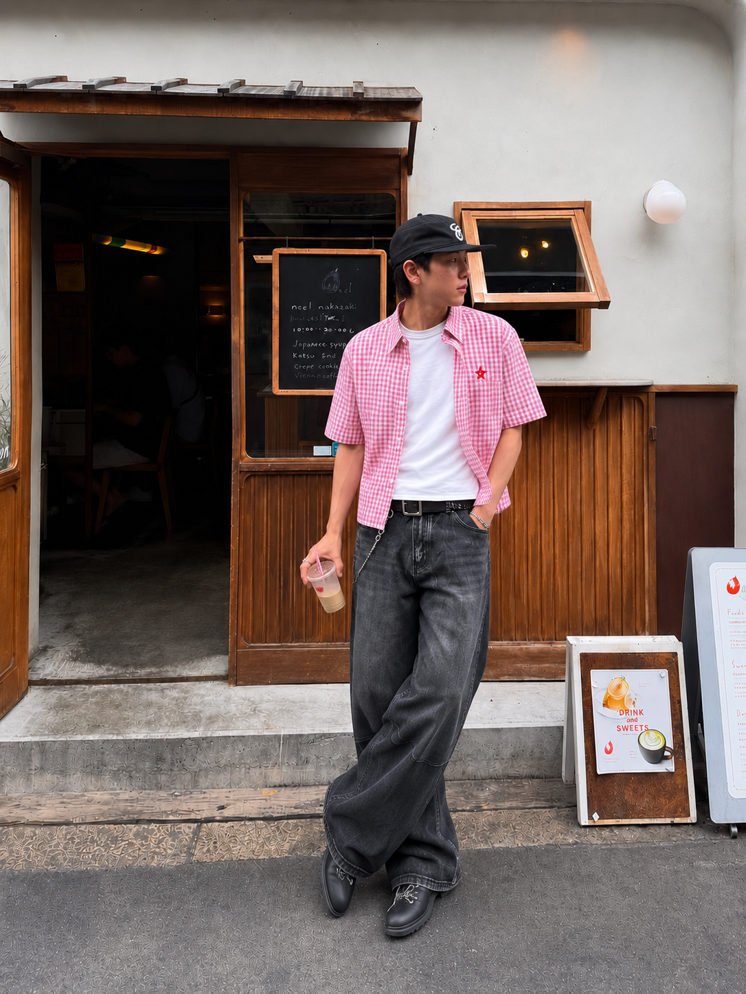 Pink Retro Picnic Boxy Shirt