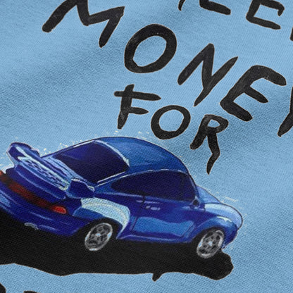 Oversized Need Money For Porsche T-shirt - Heavy 250 GSM Cotton
