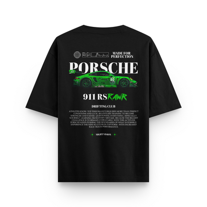 Oversized Porsche 911 RSRAWR T-shirt - Heavy 250 GSM Cotton