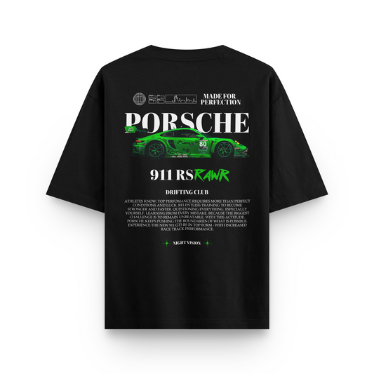 Oversized Porsche 911 RSRAWR T-shirt - Heavy 250 GSM Cotton