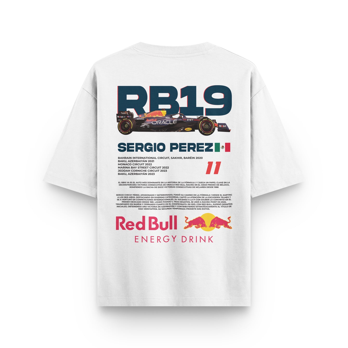 Oversized RB19 Formula 1 T-shirt - Heavy 250 GSM Cotton