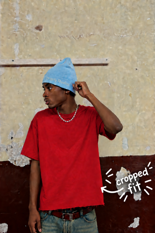 Perfectly Cropped Red T-shirt - Heavy 250 GSM Cotton