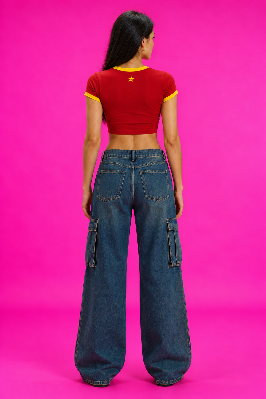Red/Yellow Ringer Baby Tee