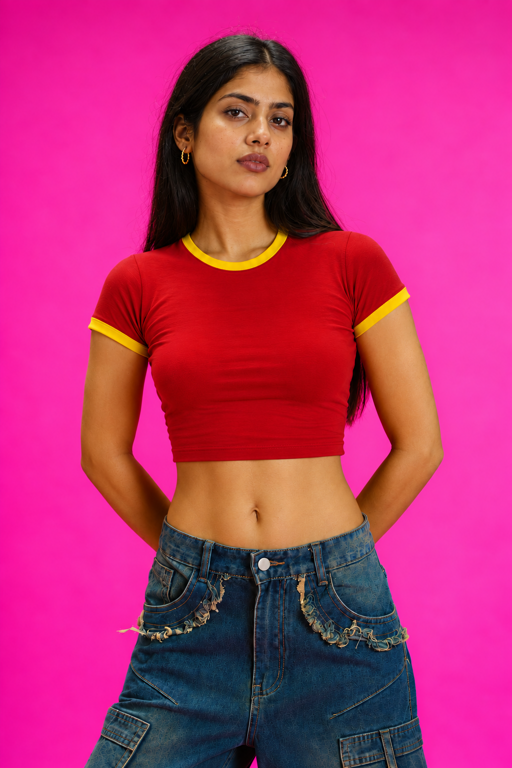 Red/Yellow Ringer Baby Tee