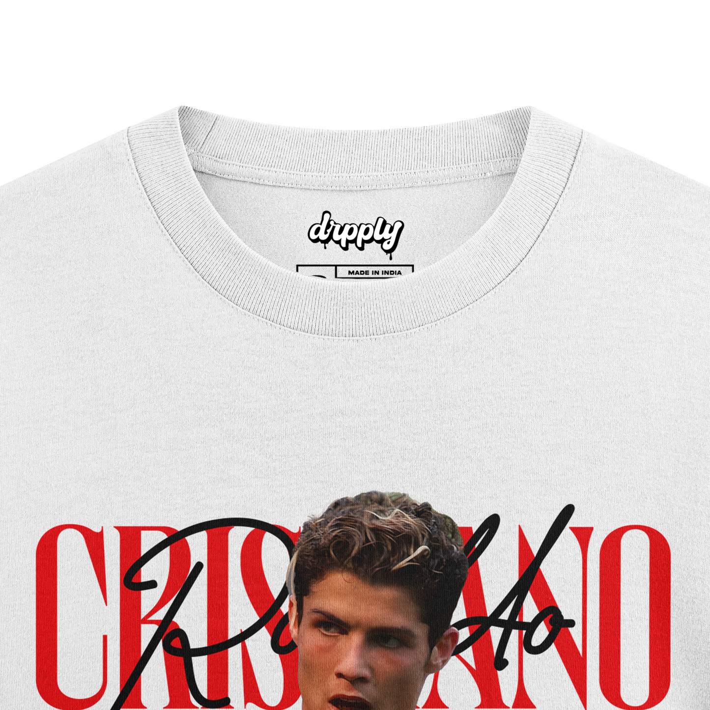 Oversized White Ronaldo 2008 Ballon d'Or T-shirt
