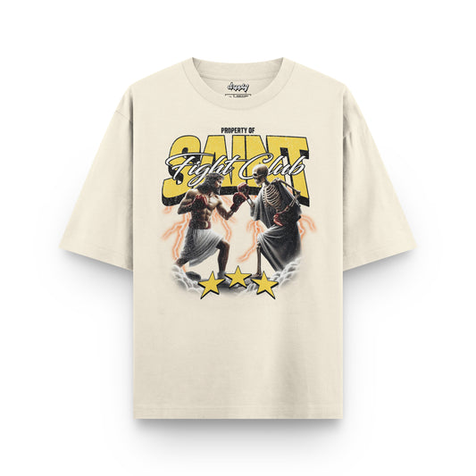 Oversized Saints Fight Club T-shirt - Heavy 250 GSM Cotton