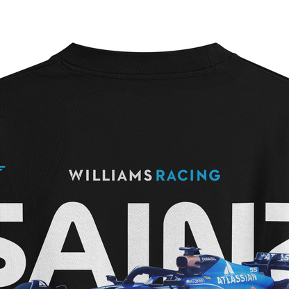 Oversized Black SAINZ T-shirt - Heavy 250 GSM Cotton
