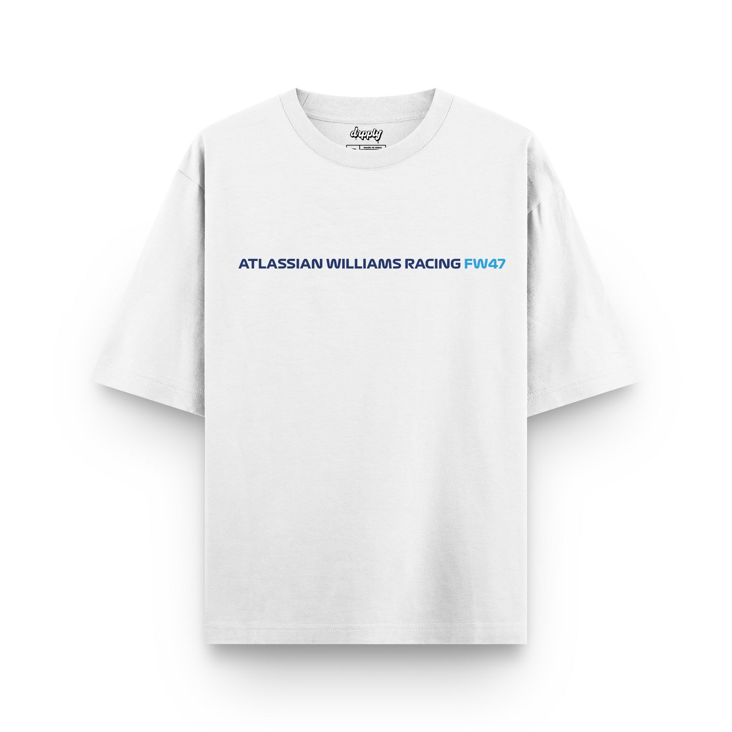 Oversized White SAINZ T-shirt - Heavy 250 GSM Cotton