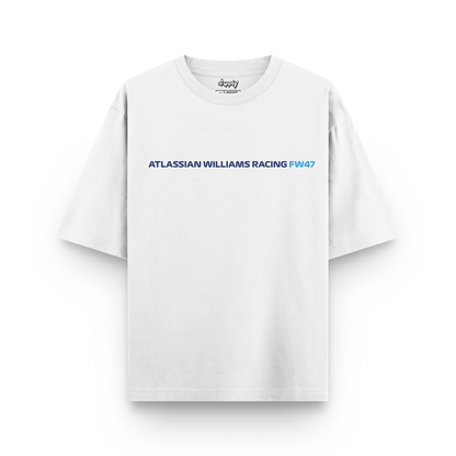 Oversized White SAINZ T-shirt - Heavy 250 GSM Cotton