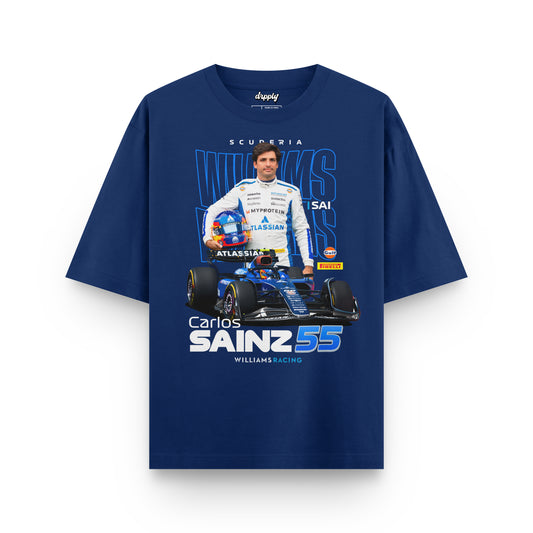 Oversized Navy Blue Carlos Sainz T-shirt