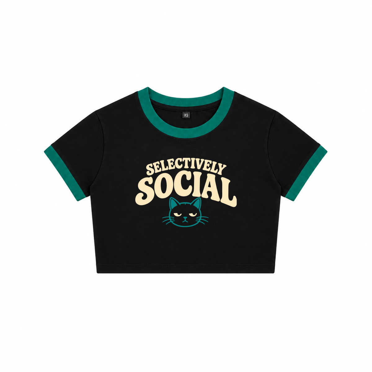 Selectively Social Ringer Baby Tee