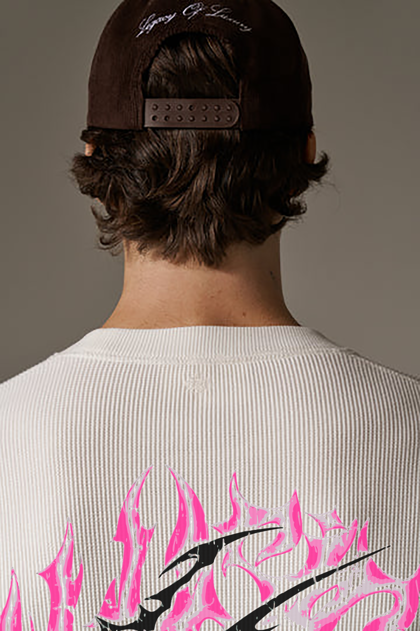 “Spiders Scare Me” — Off-White Waffle Oversized Full Sleeve