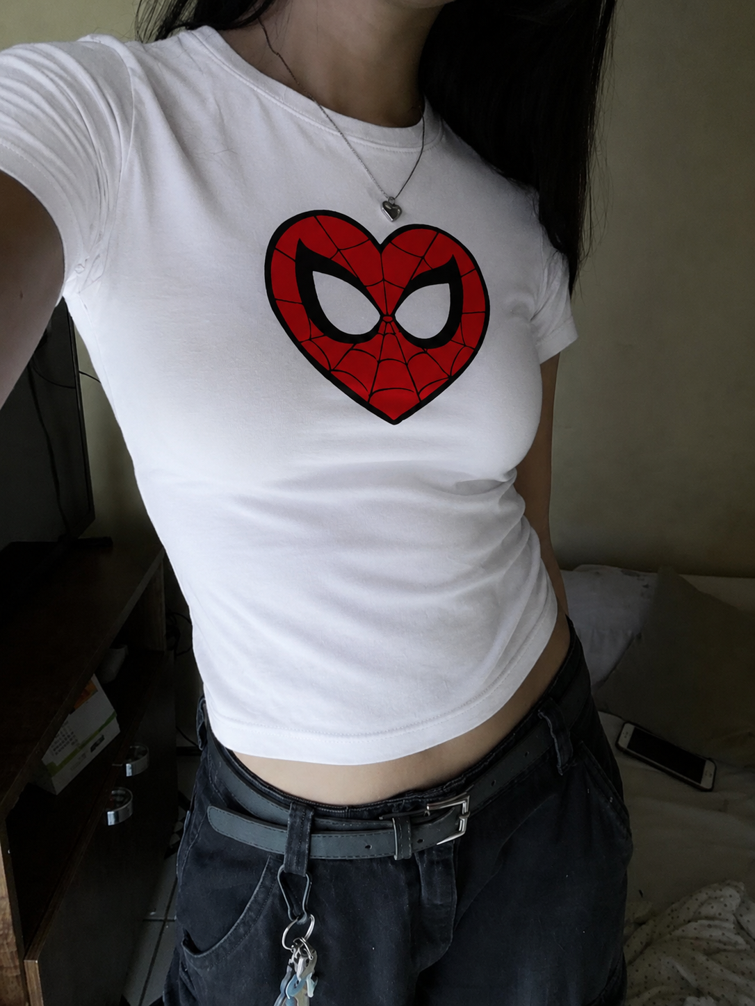 Spidey Loves You Baby Tee - Classic Fit