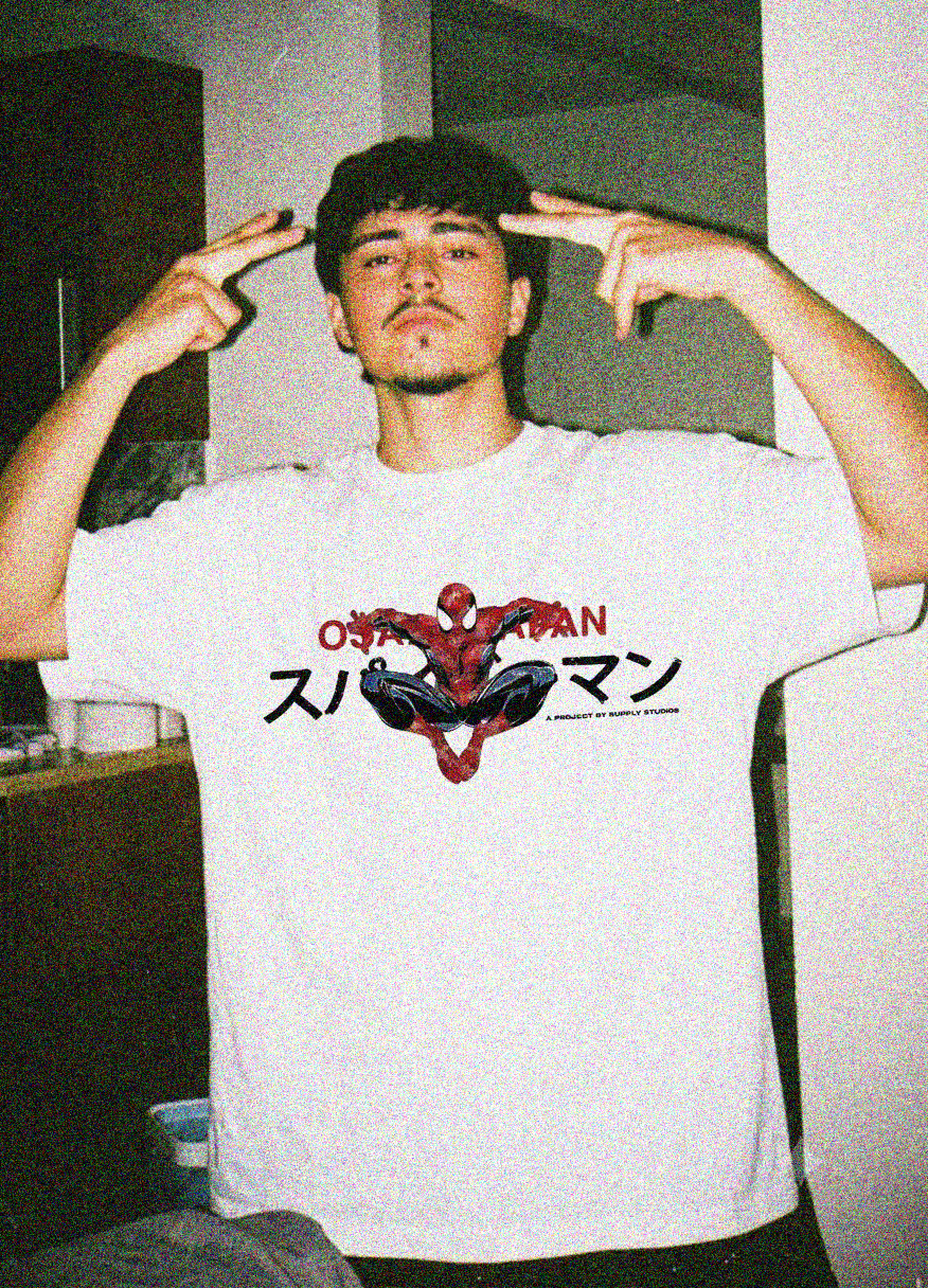 Oversized Spidey Goes to Japan T-shirt