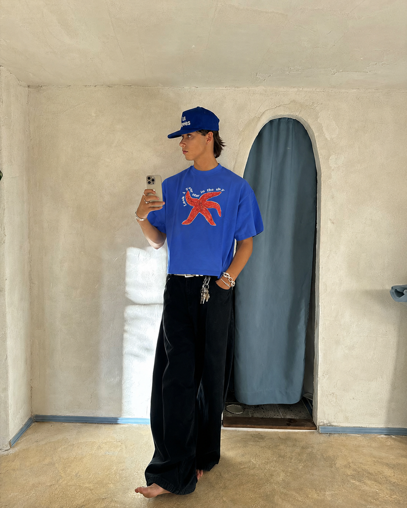 Oversized Royal Blue Starfish T-shirt