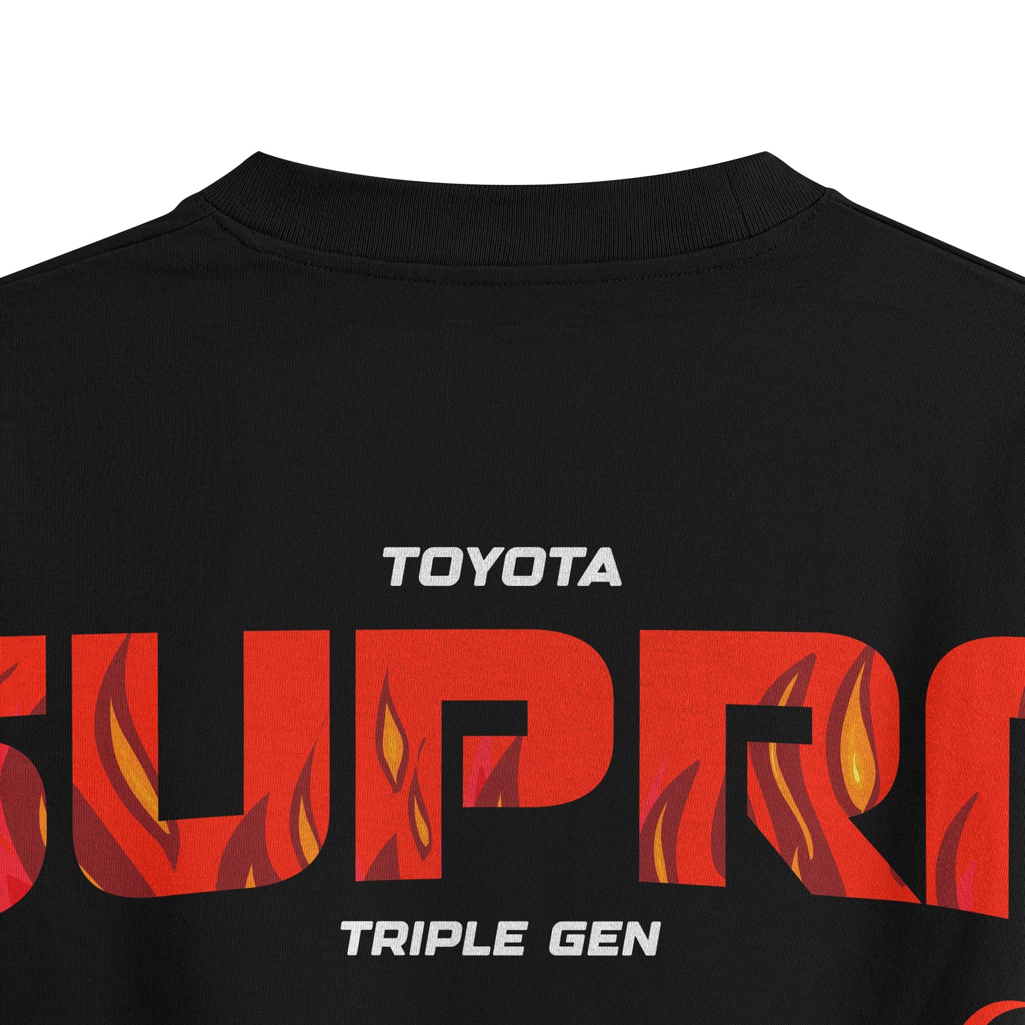Oversized Black Toyota Supra T-shirt - Heavy 250 GSM Cotton