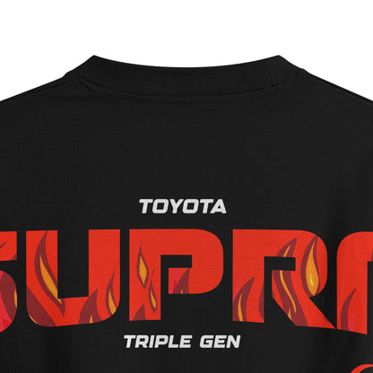 Oversized Black Toyota Supra T-shirt - Heavy 250 GSM Cotton