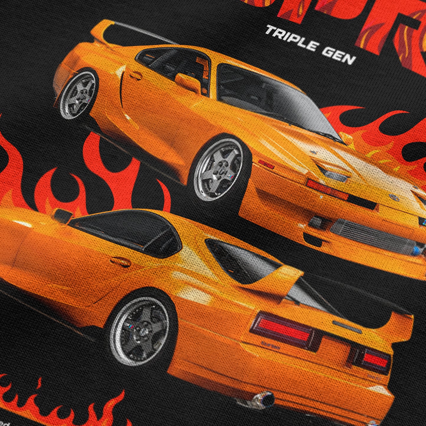 Oversized Black Toyota Supra T-shirt - Heavy 250 GSM Cotton