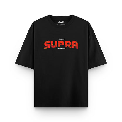 Oversized Black Toyota Supra T-shirt - Heavy 250 GSM Cotton