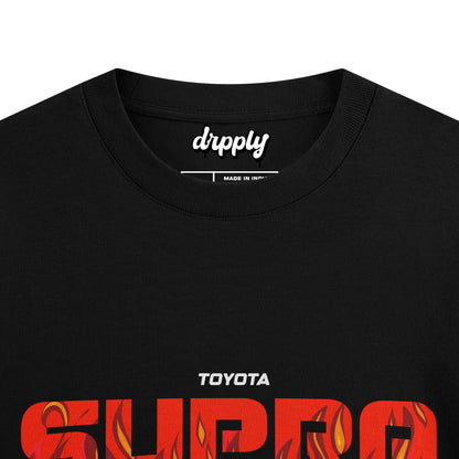 Oversized Black Toyota Supra T-shirt - Heavy 250 GSM Cotton