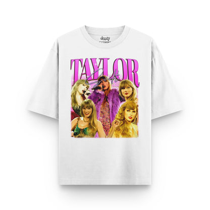 Oversized Taylor Swift White T-shirt