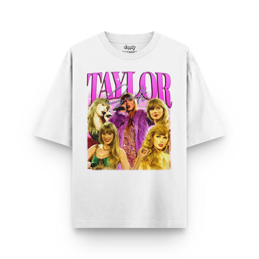 Oversized Taylor Swift White T-shirt