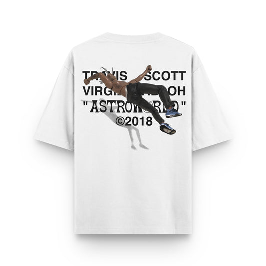 Oversized Travis Scott Astroworld White T-shirt - Heavy 250 GSM Cotton