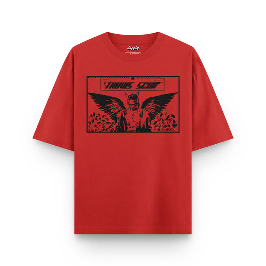 Oversized Red Travis Scott T-shirt