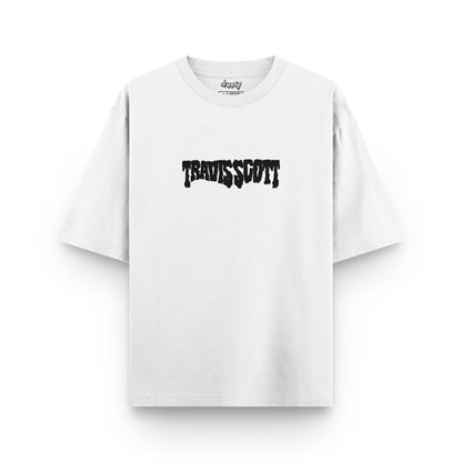 Oversized Travis Scott Sicko Mode White T-shirt - Heavy 250 GSM Cotton