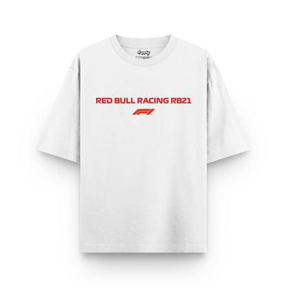 Oversized White Verstappen T-shirt - Heavy 250 GSM Cotton